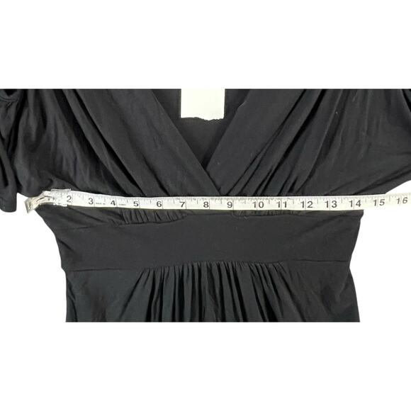 Soprano Y2K Babydoll Top Womens M Black Cold Shoulder Empire Flowy Whimsygoth - Picture 6 of 13